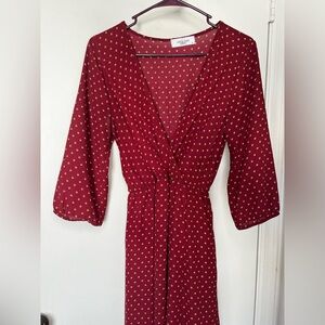 Carly Jean Los Angeles Red Floral Dress